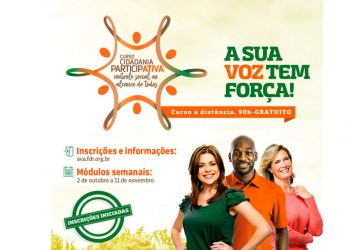 Inscrições abertas para o curso GRATUITO de extensão a distância: Cidadania ParticipATIVA