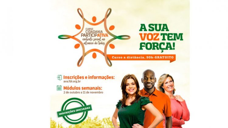 Inscrições abertas para o curso GRATUITO de extensão a distância: Cidadania ParticipATIVA