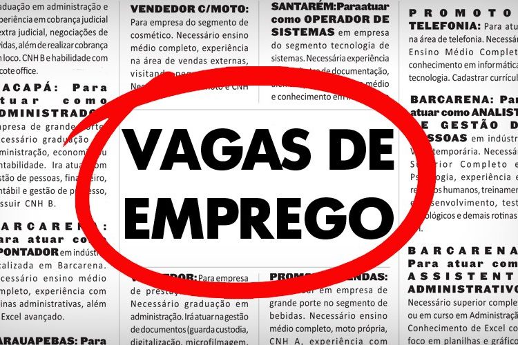 Confira as vagas de emprego disponíveis nas Unidades do SINE/IDT nesta segunda-feira na capital