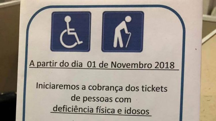 Feira Center deixa de conceder gratuidade para deficientes físicos e idosos