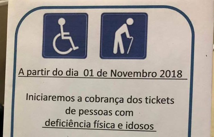 Feira Center deixa de conceder gratuidade para deficientes físicos e idosos