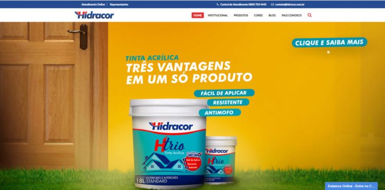 Hidracor remodela seu site com foco em conteúdo e interação