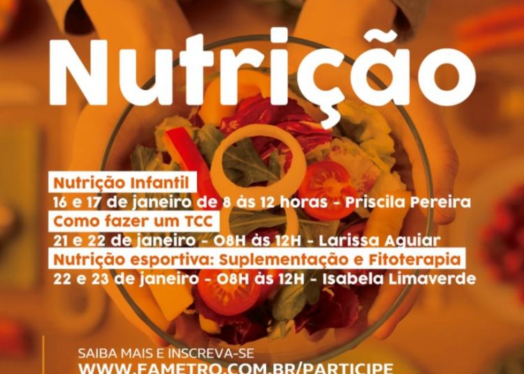 Unifametro organiza cursos de extensão em Nutrição
