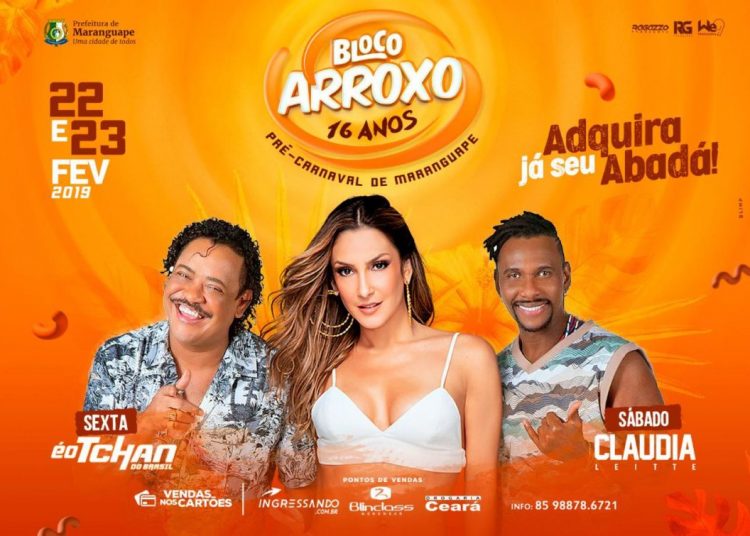 Claudia Leitte e É O Tchan são atrações do Bloco Arroxo no pré carnaval de Maranguape