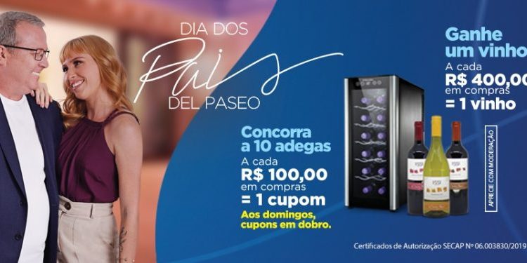 Del Paseo sorteia adegas e presenteia clientes com vinhos importados no Dia dos Pais