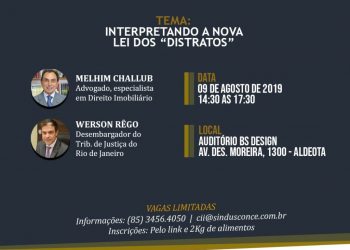 Sinduscon Ceará realiza Seminário Dialogando com Judiciário nesta sexta-feira (09)