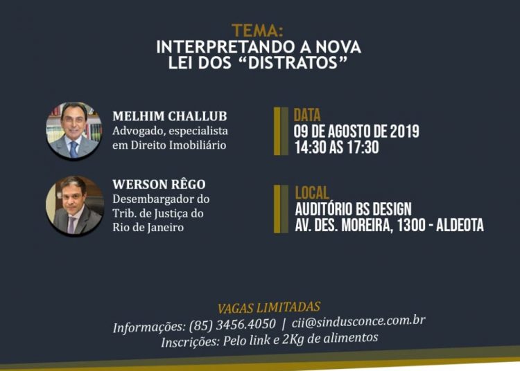 Sinduscon Ceará realiza Seminário Dialogando com Judiciário nesta sexta-feira (09)