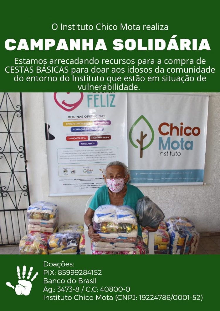Campanha arrecada recursos para compra e doação de cestas básicas para idosos em vulnerabilidade social