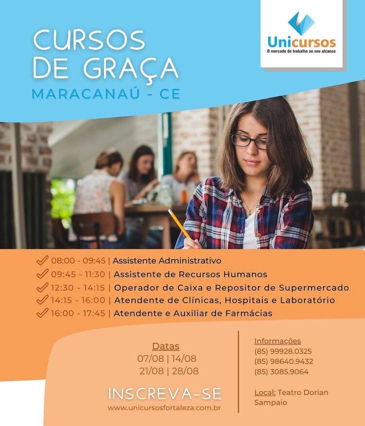 Unicursos oferece cursos gratuitos em Maracanaú