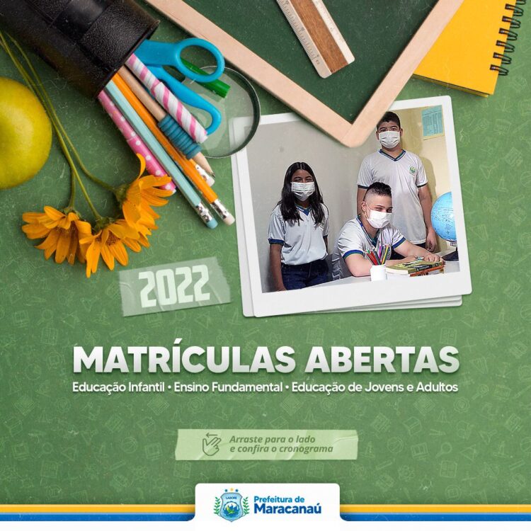 Prefeitura divulga calendário de matrículas para o ano letivo de 2022