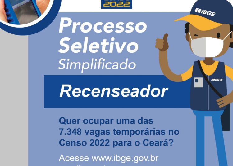 Últimos dias de inscrições para mais de 7 mil vagas de recenseador do IBGE no Ceará