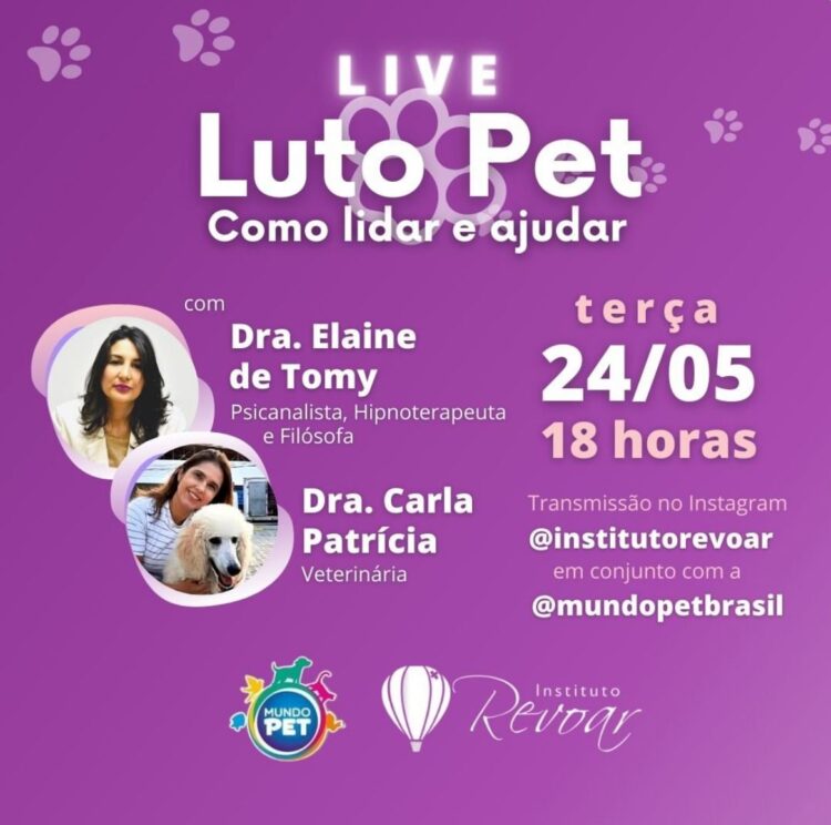 Instituto Revoar e Mundo Pet promovem live para entender o processo do luto pet