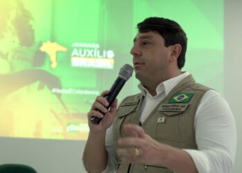 O secretario executivo do Ministerio da Cidadania, Luiz Galvao, durante escala da Jornada Auxilio Brasil em Fortaleza. Foto Anderson Tenorio Min. Cidadania