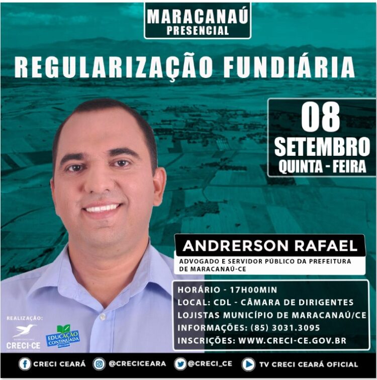 Conselho Regional de Corretores de Imóveis realiza palestras sobre usucapião e regularização fundiária em Maracanaú