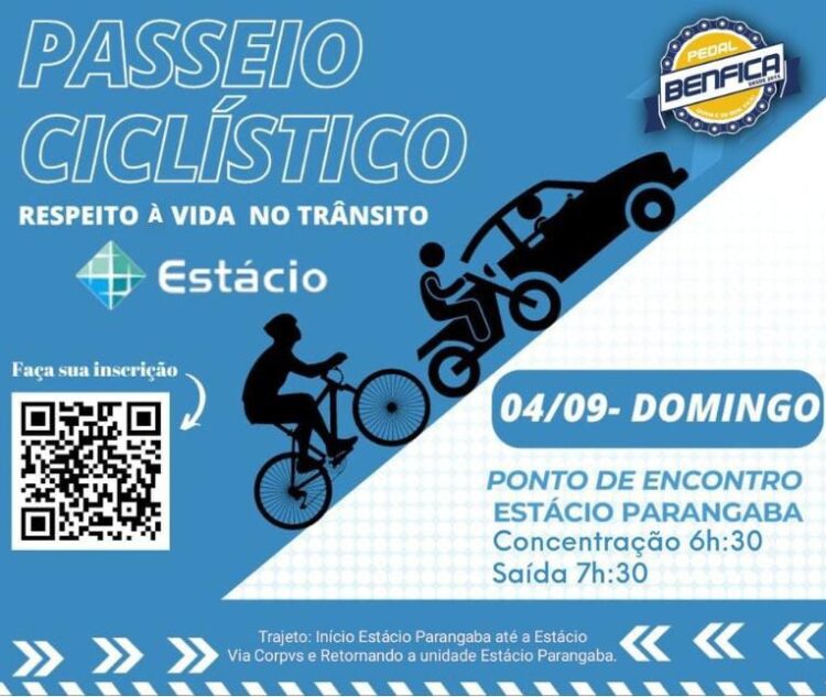 Passeio ciclístico gratuito alerta população sobre o respeito à vida no trânsito no próximo domingo (04)