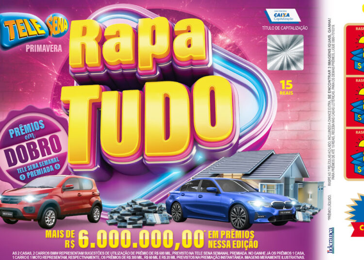 Tele Sena está sorteando um salário de R＄2 mil por 1 ano no Nordeste, todas as terças-feiras