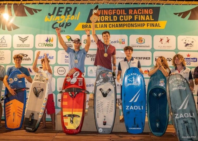 Cearenses se destacam na final do Campeonato Mundial e Brasileiro de Wingfoil de Jericoacoara