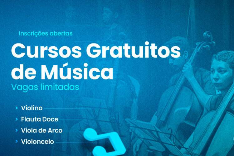 Secult oferta 4 cursos gratuitos de música na Pajuçara