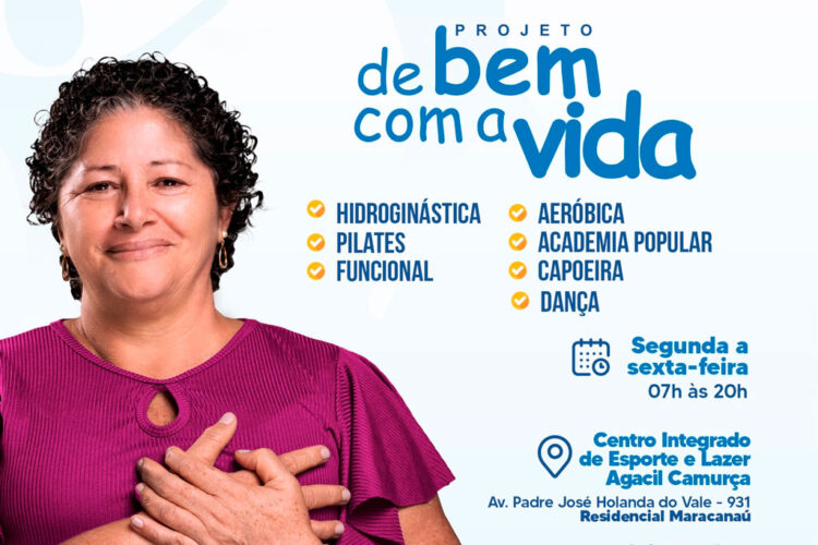 Projeto “De Bem Com a Vida” abre inscrições para participação em atividades