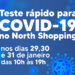 Saúde disponibiliza teste rápido para COVID no North Shopping