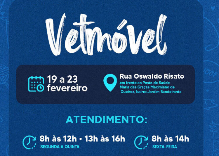 VetMóvel leva atendimento veterinário gratuito ao bairro Jardim Bandeirante