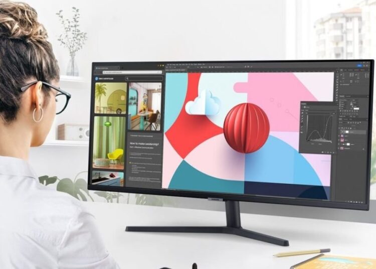Samsung lança monitor ViewFinity S5 com 34 polegadas e proteção para os olhos