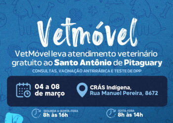 VetMóvel leva atendimento veterinário gratuito ao Santo Antônio de Pitaguary