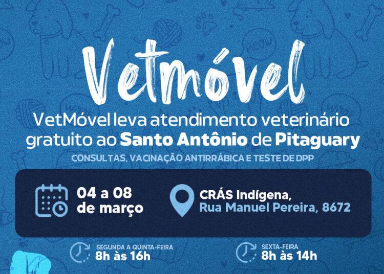 VetMóvel leva atendimento veterinário gratuito ao Santo Antônio de Pitaguary