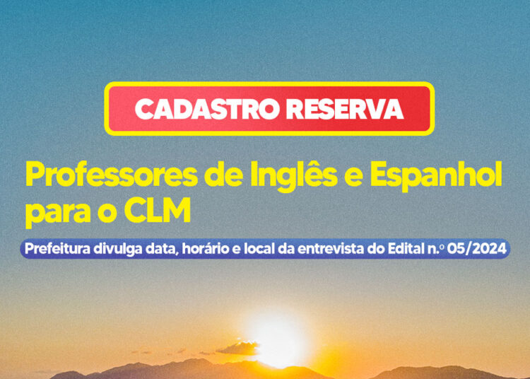 Prefeitura divulga data, horário e local da entrevista para professores do Edital n.º 05/2024