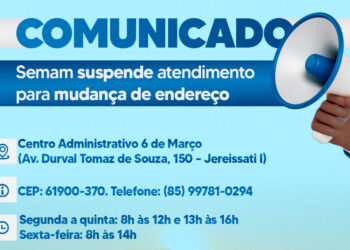 Semam suspende atendimento para mudança de endereço