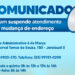 Semam suspende atendimento para mudança de endereço