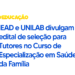 IEAD e Unilab divulgam edital de seleção para Tutores no Curso de Especialização em Saúde da Família
