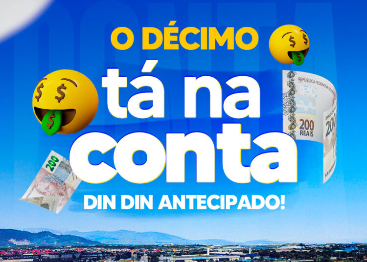 Prefeitura antecipa segunda parcela do 13º Salário dos servidores e injeta R$ 6,5 milhões na economia
