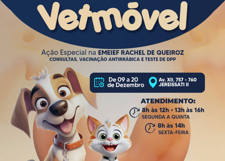 VetMóvel oferta atendimento veterinário gratuito no Jereissati II