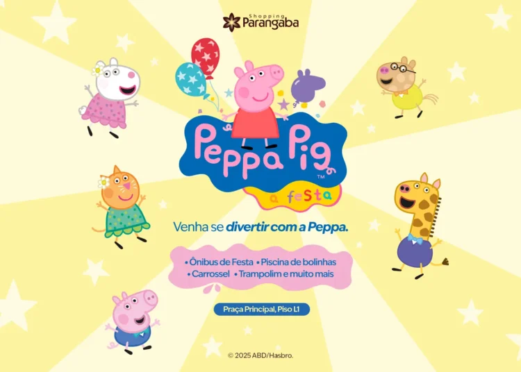Parque temático “Peppa Pig – A Festa” chega ao Shopping Parangaba