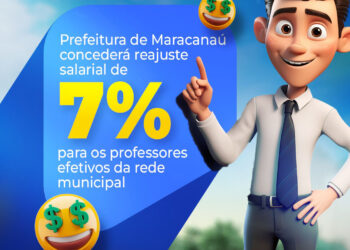 Prefeitura concederá reajuste salarial de 7% para os professores efetivos da rede municipal