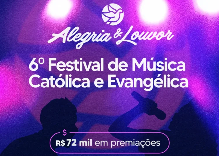 Prefeitura abre inscrições para 6º Festival de Música Católica e Evangélica do Alegria & Louvor com R$ 72 mil em premiações