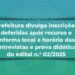 Prefeitura divulga inscrições deferidas após recurso e informa local e horário das entrevistas e prova didática do edital n.° 02/2025