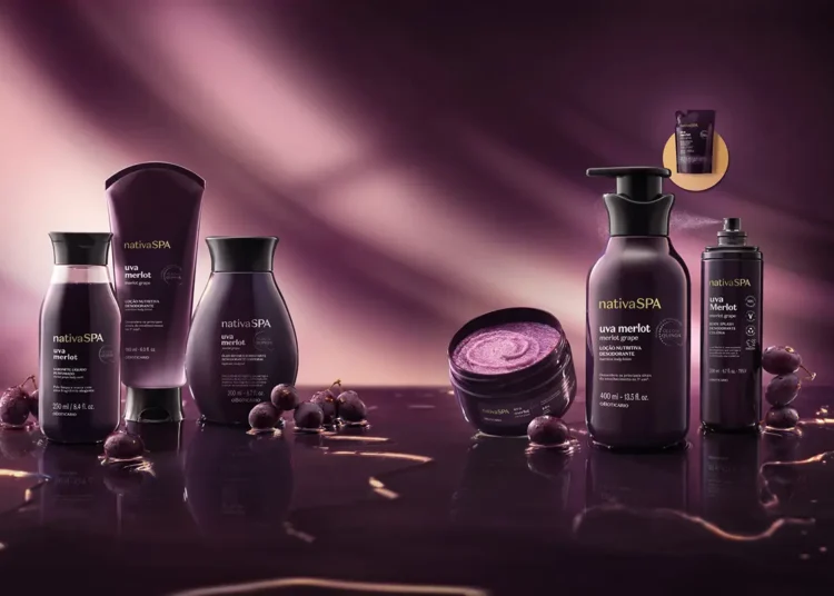 O Boticário apresenta Nativa SPA Uva Merlot, nova linha de cuidados corporais que desacelera os sinais do tempo na pele desde o primeiro uso