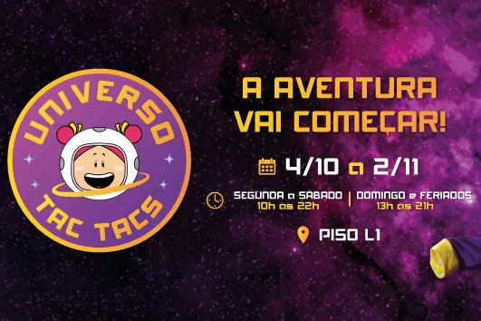 Shopping Parangaba recebe parque da Turma dos Tac Tacs até 2 de novembro