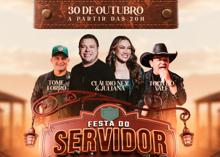 Prefeitura de Maracanaú realiza Festa do Servidor 2025 com shows de Cláudio Ney & Juliana, Toca do Vale e Tome Forró e sorteio de 11 motos, 20 bicicletas e muito mais