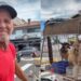 Para proteger seus 3 cães, catador constrói carrinho com sombra e água