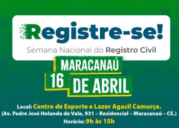 No momento, você está visualizando Ação “Registre-se!” leva serviços gratuitos à população de Maracanaú no dia 16 de abril